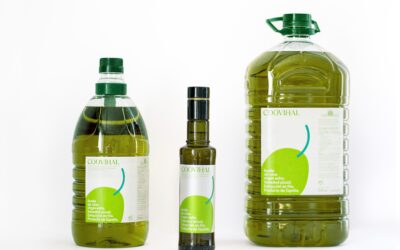 Garrafas de aceite de oliva virgen extra en 5L de cooperativa